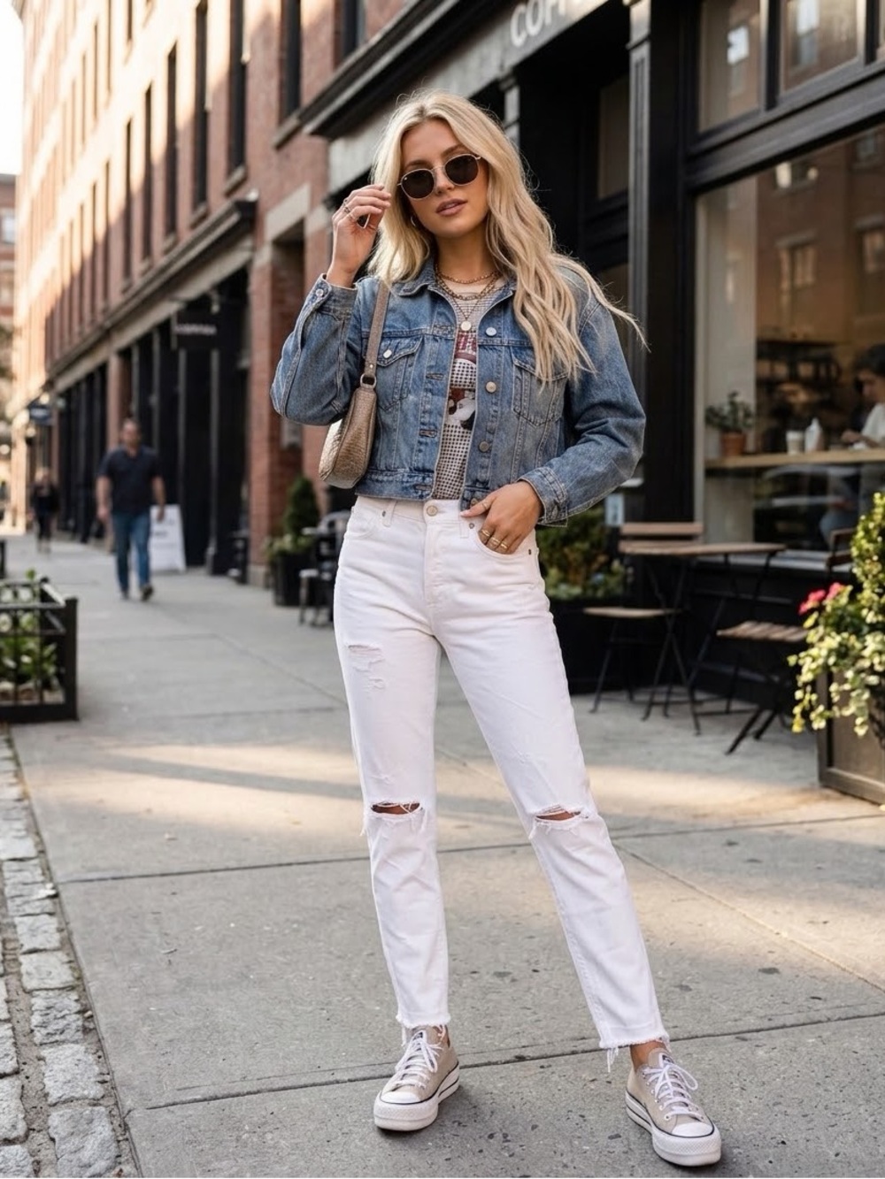 Citizens of Humanity Corey Slouchy Slim White Distressed Jeans